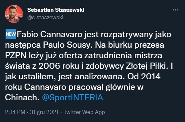 Zwycięzca Złotej Piłki CHCE ZOSTAĆ SELEKCJONEREM reprezentacji Polski!